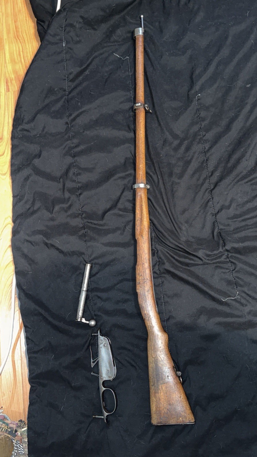 WW1 austrian 1888/90 steyr mannlicher rifle wood stock fair condition
