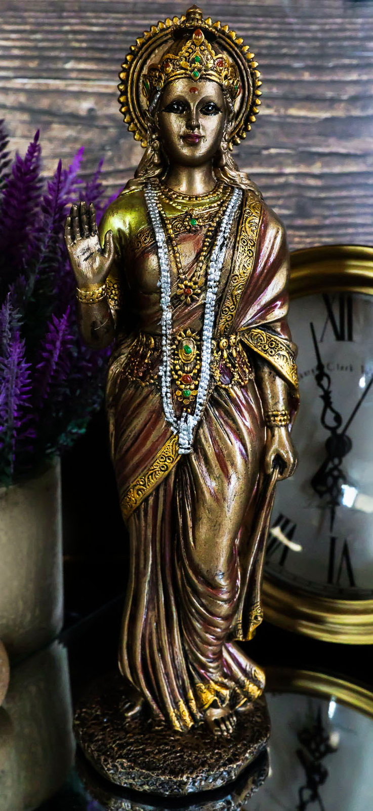 Beautiful Goddess Sita Hindu Deity of Fertility Love Loyalty Figurine 9.5
