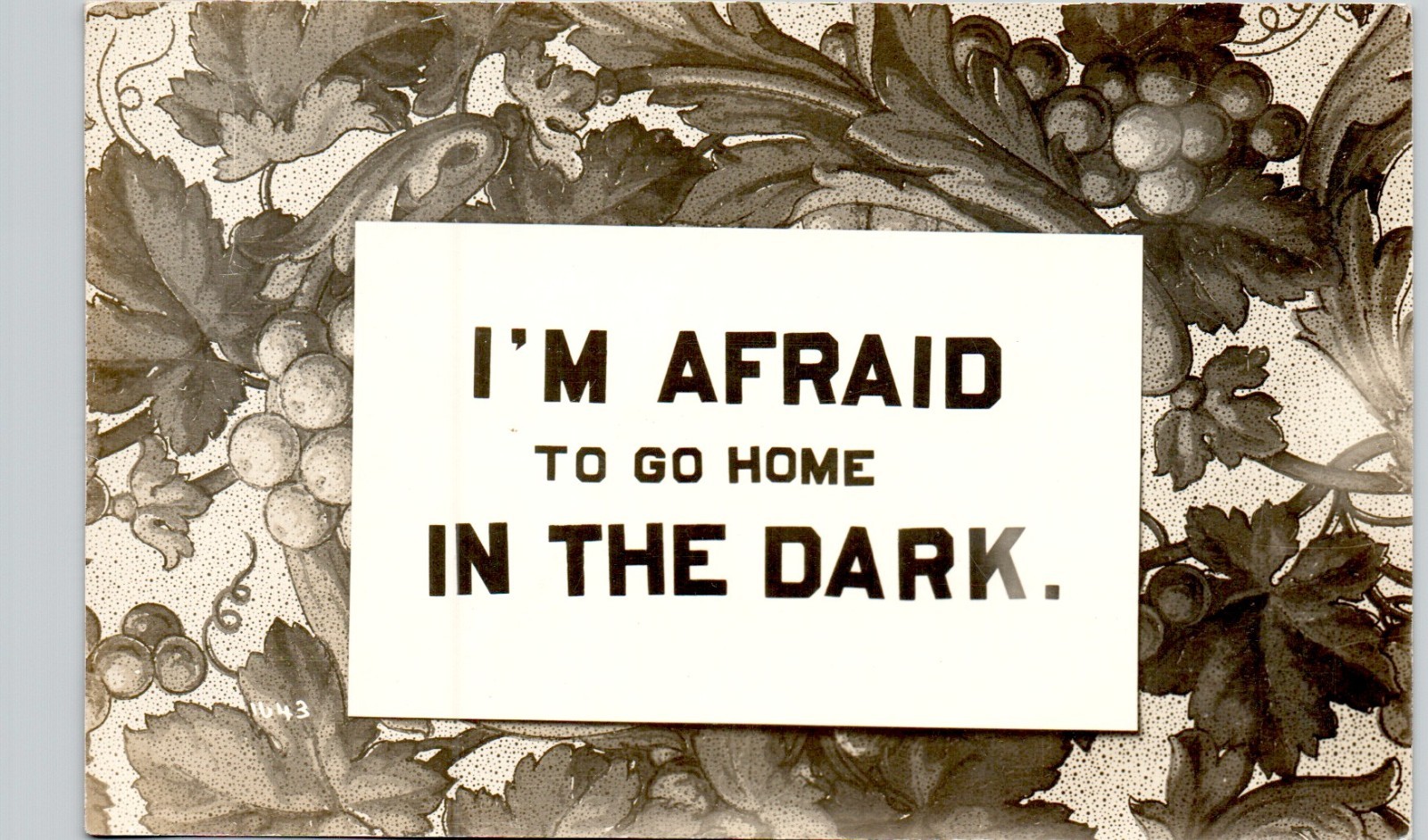 I\'M AFRAID TO GO HOME IN THE DARK c1910 postcard quote comic real photo rppc I\'M AFRAID TO GO HOME IN THE DARK c1910 postcard quote comic real photo rppc