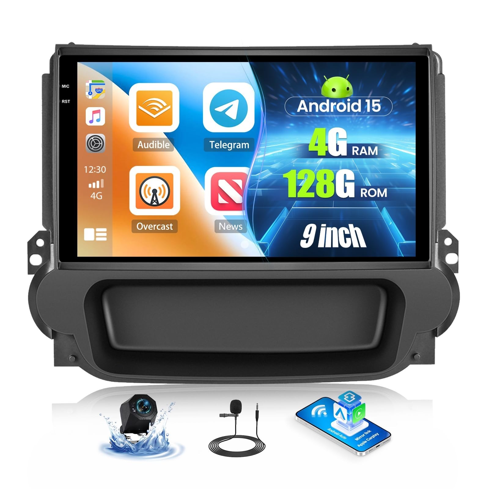 [4G+128G] Car Radio for Chevrolet Chevy Malibu 2009-2014 with Wireless CarPla...