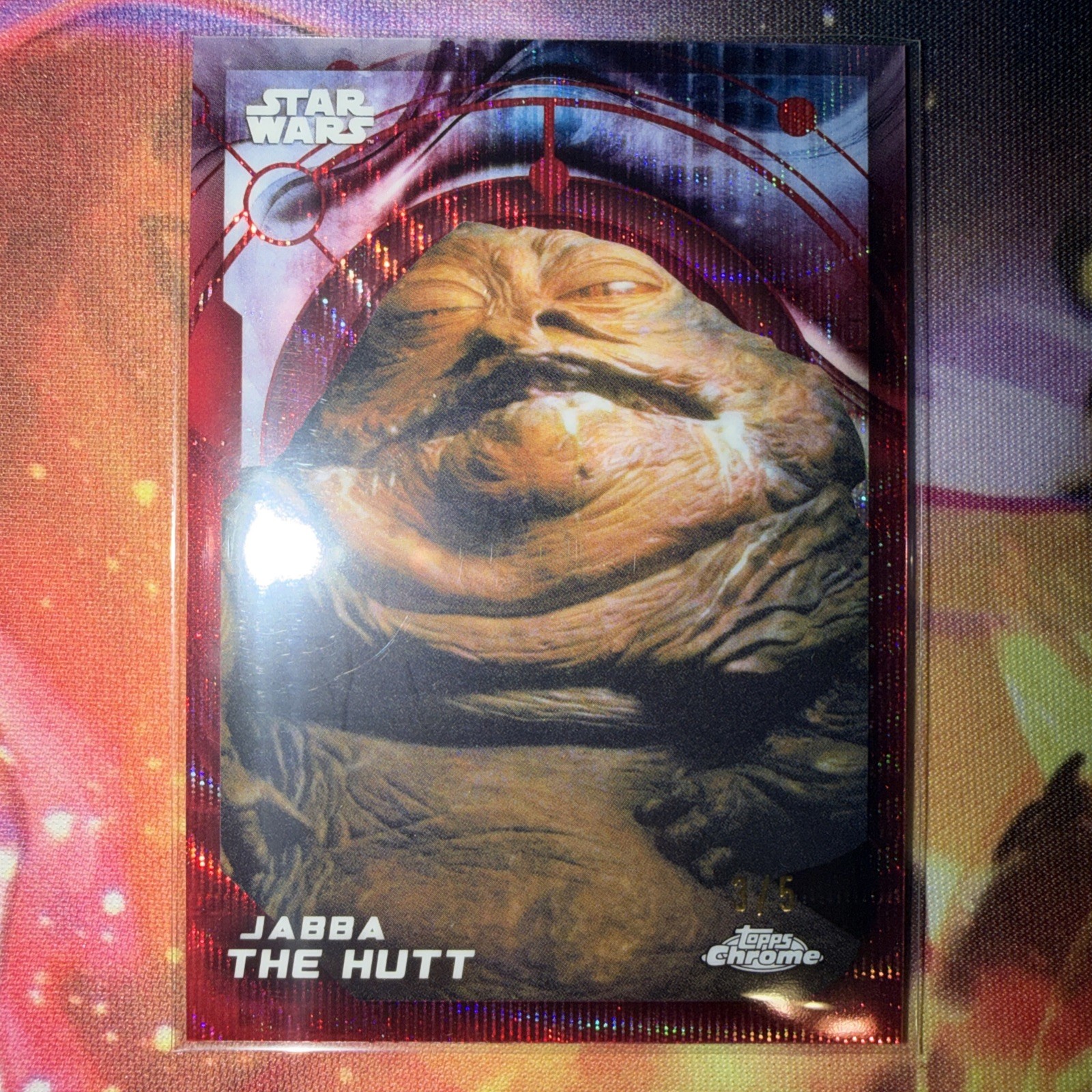 2026 Topps Chrome Star War Jabba The Hutt #145 Red Refractor 3/5 🔥🔥🔥