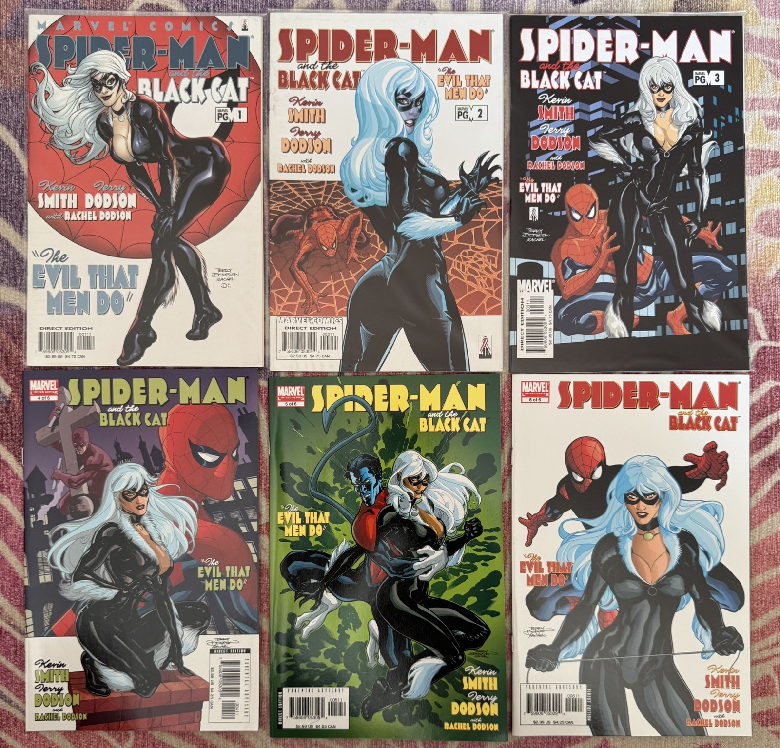 Spider-Man and the Black Cat “The Evil That Men Do” #1-6 * Kevin smith 