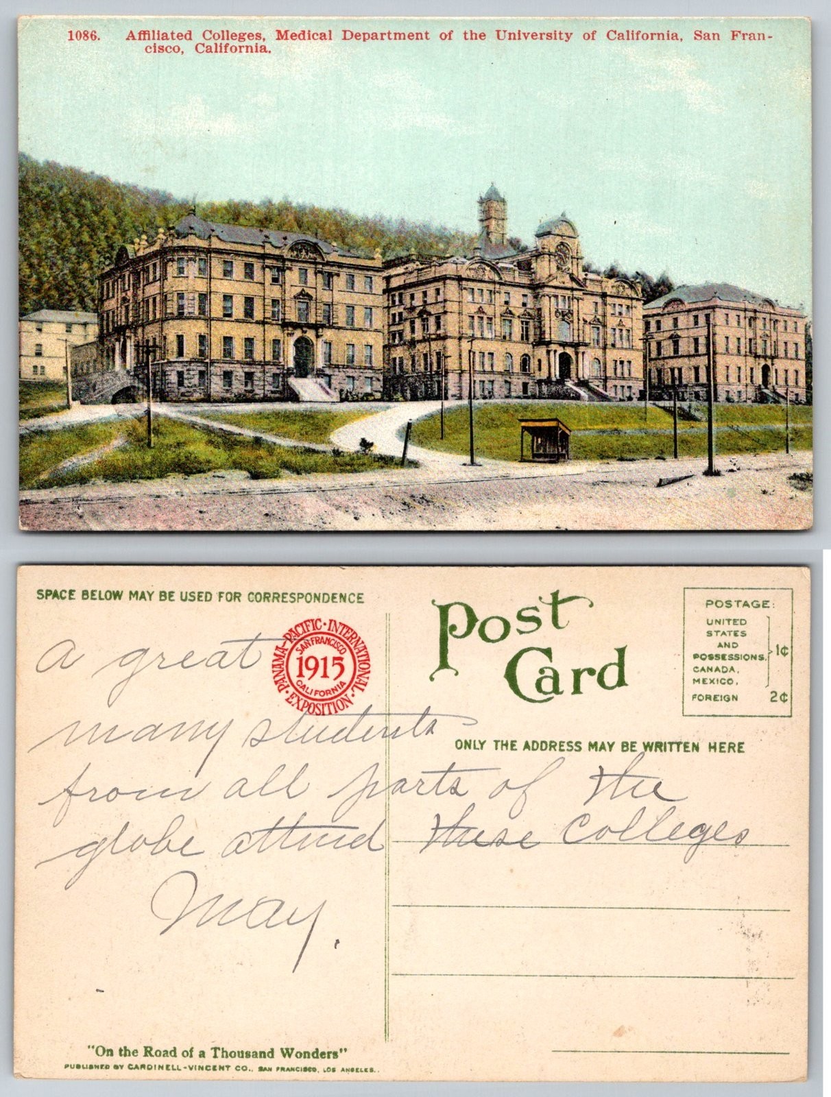 Standard University of California San Francisco Medical Dept Expo Postcard