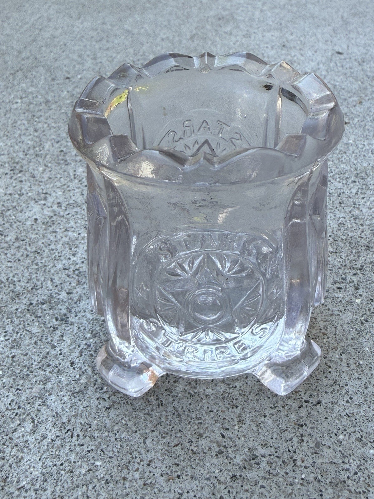 Antique 1910s Safety Night Light Co EAPG Candle Match Toothpick Holder 
