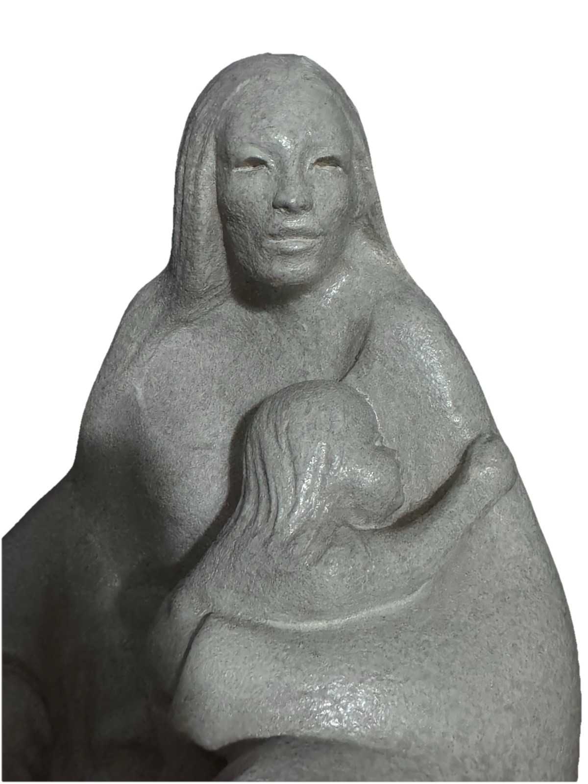 RARE Vintage Native American-Inspired Mother and Child Sculpture CATBE