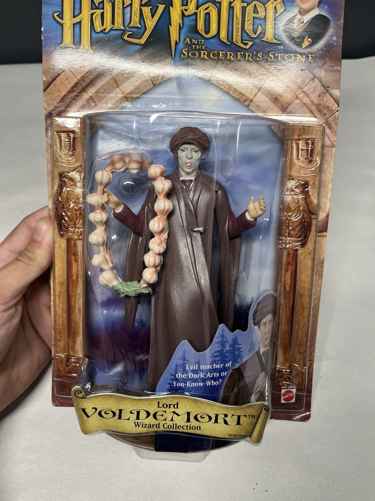 NEW - 2001 Mattel Harry Potter Lord Voldemort Figure with Garlic Necklace 56096