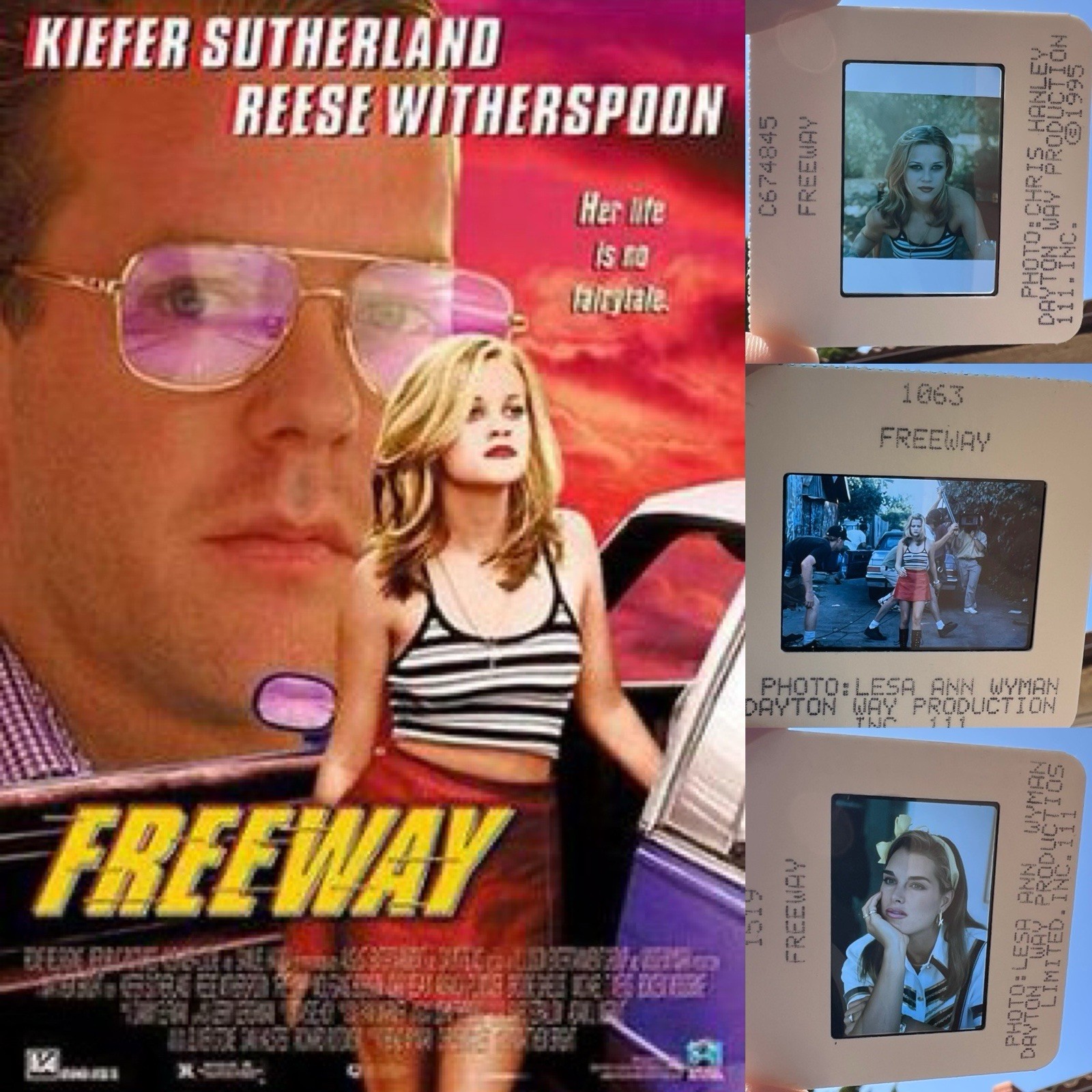 FREEWAY (1996) 77 Original 35mm Movie Slides REESE WITHERSPOON KIEFER SUTHERLAND