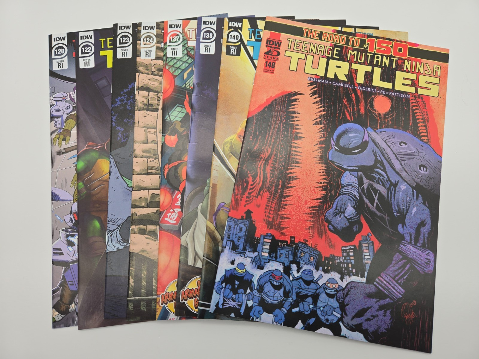 IDW TMNT Comics Lot 120 122 123 124 137 138 140 148 Retailer 1:10 Ninja Turtles