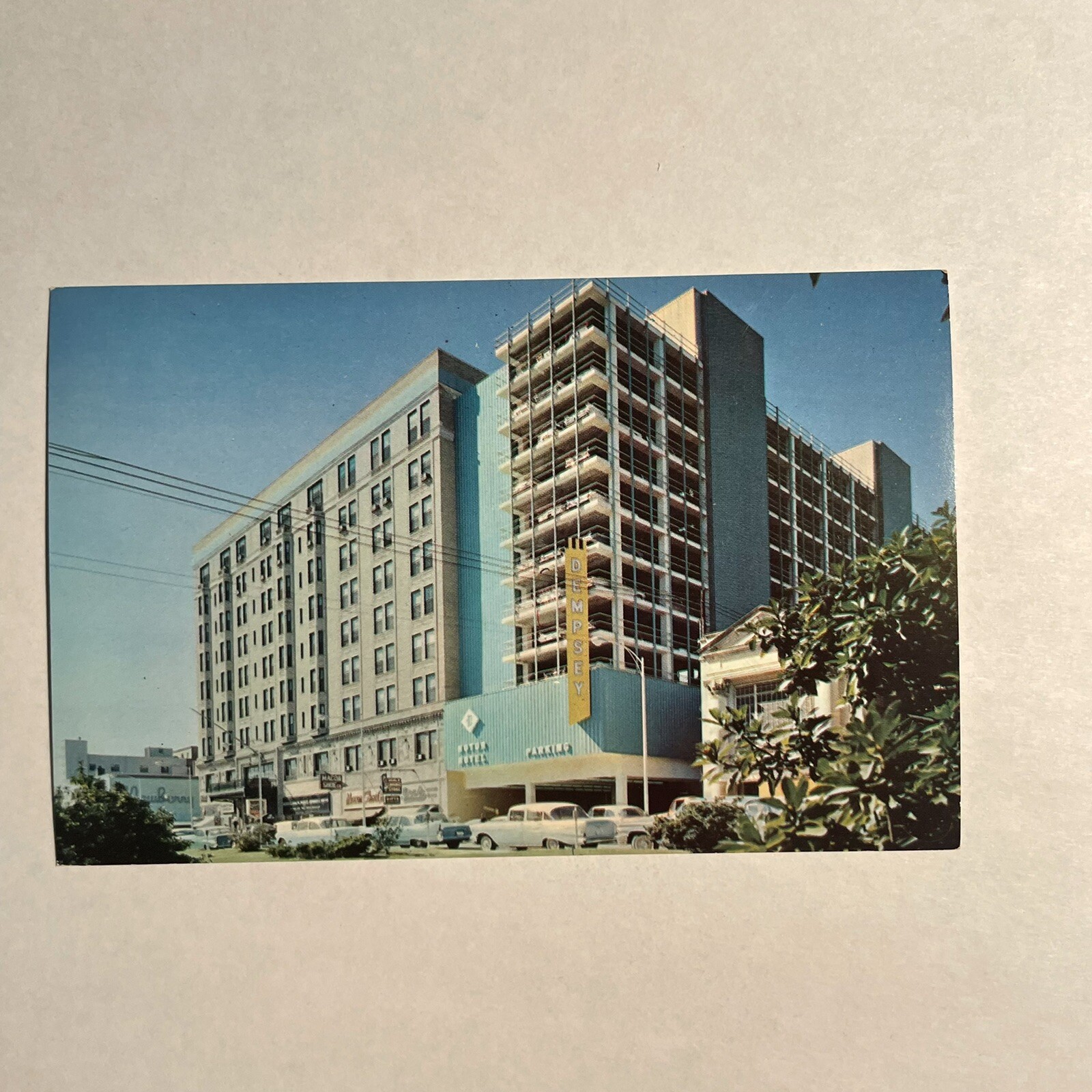 Macon GA Dempsey Motor Hotel Exterior Georgia Vintage Postcard