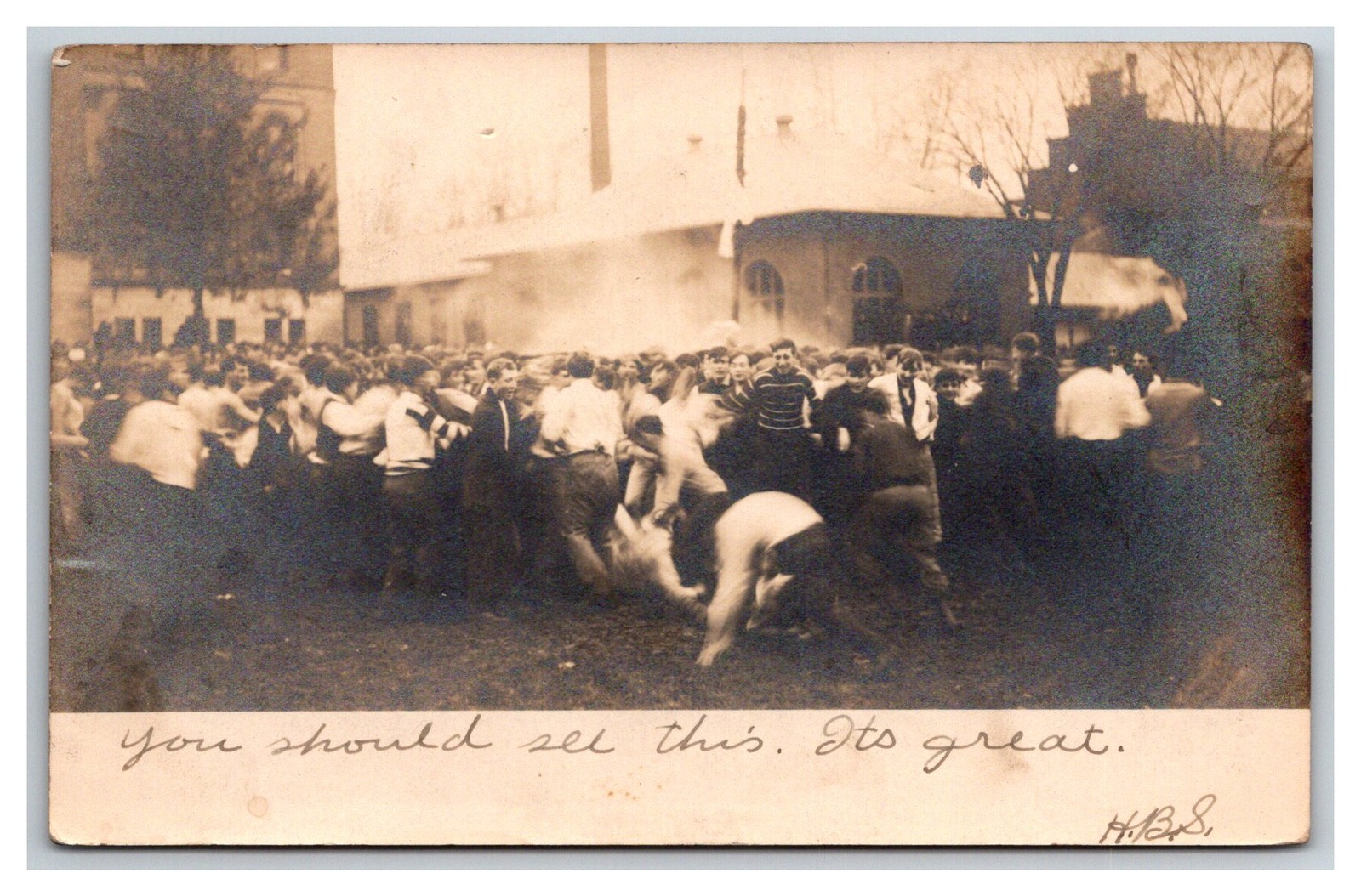 UNIVERSITY OF ILLINOIS RPPC ~ Push Ball or Sack Rush CHAMPAIGN-URBANA