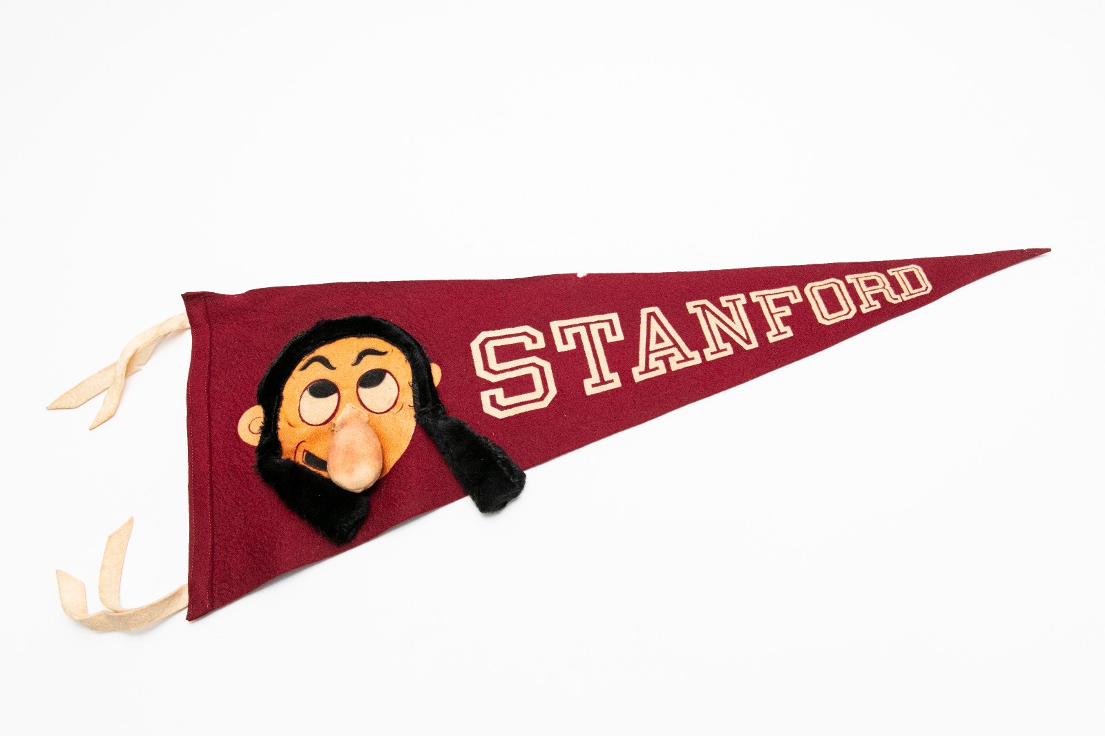 Large Very Rare Vintage Stanford University 3-D Souvenir Felt Pennant 29\