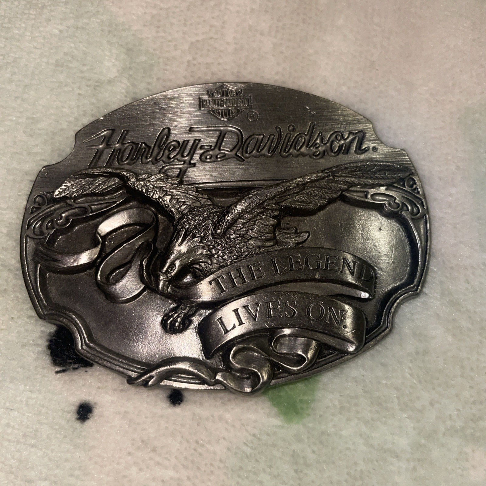 Vintage HarleyDavidson Buckle 1990 The Legend Lives On Brand New Never Used
