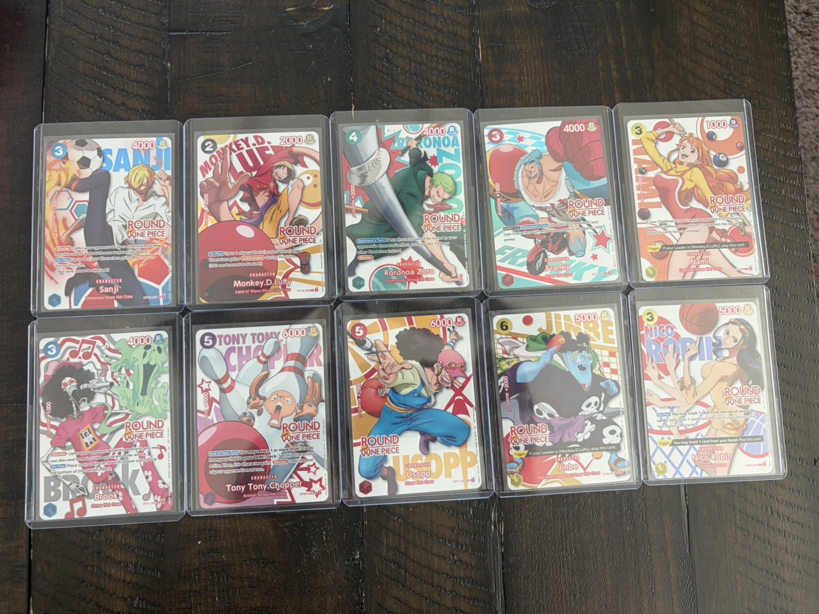 Round1 × One Piece Promo Card Full set of 10 Cards English In Hand