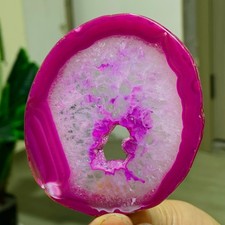 52G Natural Agate Geode Druzy Slice Extra Large crystal Gemstone picture