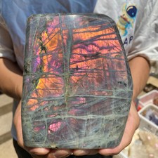 4.3lb Top Labradorite Crystal Stone Natural Rough Mineral Specimen Healing picture