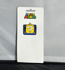 Super Mario Bros. Question Block Enamel Pinback Button Pin picture