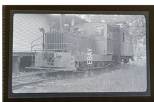 C.1940s Wood River Branch RR Plymouth #1872 Gas Loco Caboose RI Photo Negative picture