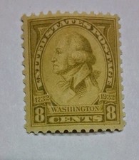 1932 George Washington 93 year old 8 Cent US Postage Stamp MINT picture