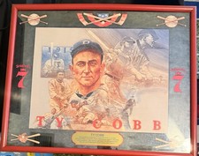 Vintage Seagram’s 7 Ty Cobb Baseball Advertising Mirror 17x21 Mirro-Dynamics Bar picture