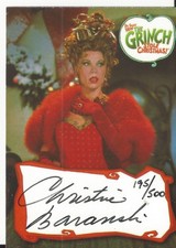 The Grinch Stole X-mas Christine Baranski Autograph Card BA1 #195 Signed Black picture