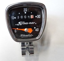 VINTAGE SCHWINN STINGRAY KRATE SPEEDOMETER & BRACKET picture
