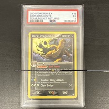 Pokémon 2004 EX Team Rocket Returns Dark Dragonite #15 PSA 5 Graded picture