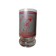 VINTAGE Central Private REBELS COLONEL REB THICK GLASS BEER MUG CUP STEIN HANDLE picture