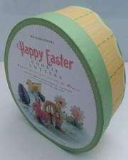 Williams Sonoma HAPPY EASTER 3D Cookie Cutters Bunny Duck Flower Egg Basket picture