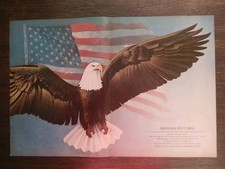 1978 Print Ad US Military Recruiting Promo Freedom Isn't Free Bald Eagle US Flag picture