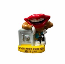 Vintage 80’s Tang Drink Lips 5.5” Tall Vinyl Bank 1988 General Foods picture