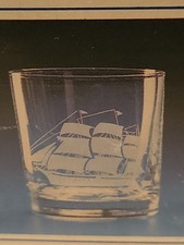 4 Vintage Old Fashioned Glasses With Ships The Mariner Fleet Blown Glass Turkey picture