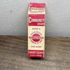Vintage Missoula, Montana  Community Brand Milk Grade A ~ Wax Carton ~ One Quart picture