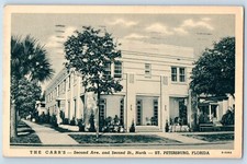 1942 St. Petersburg Florida FL Postcard Carr's Hotel Second Avenue Street Posted picture