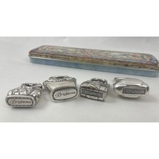 Brighton Silver Handbag Place Card Holders Set of 4 Original Tin Purse Decor picture