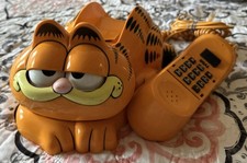 Tyco Garfield Vintage 1980s Landline Phone Eyes Open and Close, Retro picture