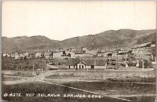 HOT SULPHUR SPRINGS, Colorado Postcard Bird's-Eye Town Panorama View c1910s picture