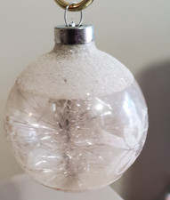 VINTAGE FRANKE Tinsel Stencil Frosted Unsilvered w/Mica USA ornament Gorgeous picture