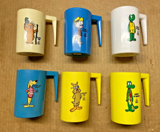 Vintage Walt Kelly Pogo Plastic Mugs  Set of 6 Pogo comic mugs picture