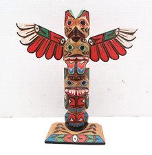 Vintage Nancy Williams 12” Totem Pole Signed Northwest Coast Native American picture