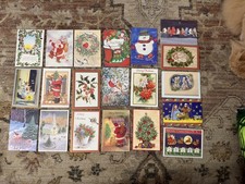 Vintage 1998/99 Christmas Greeting Cards Lot of 25 Assorted Designs No Envelopes picture