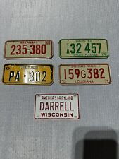 Vintage Post Wheaties 1970's/80s (Mini) Bike License Plates 4 +1 Lot Metal Tags picture