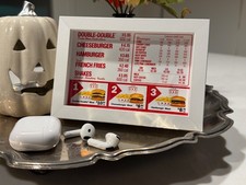 RARE In-N-Out Burgers Mini Menu POSTER 4x6 (framed) RP Promo MANCAVE GIFT DESK picture
