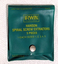 Vintage Irwin-Hanson 5 Piece Spiral Screw Extractor Set #52435 Made in USA picture