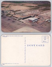 Stapleton Field Denver CO Vintage Postcard Aerial View Air Terminal Dexter Press picture