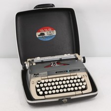 Smith-Corona Galaxie Deluxe Portable Manual Typewriter with Case Vintage SCM picture
