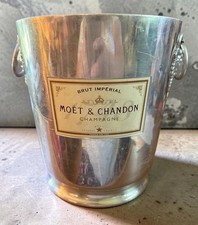 VINTAGE MOËT +CHANDON Brut Imperial CHAMPAGNE BUCKET Grape/Vine Motif On Handle picture