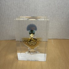 Guerlain Paris Shalimar 60th Anniversary Lucite Cube Commemoration Paperweight picture