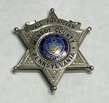 RARE 1970’s JAIL PHYSICIAN DOCTOR MONROE COUNTY PENNSYLVANIA BLACKINTON BADGE picture