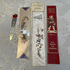 Travel Souvenir Bookmarks Henry V111 Tower London Pressed Flowers, Apple  picture