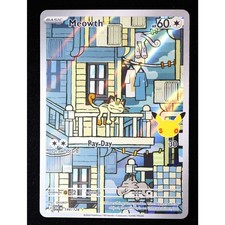 Pokemon Meowth 144/128 Illustration Rare 30th Celebration Holo NM picture